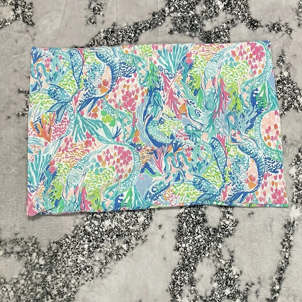 Lilly Pulitzer for Pottery Barn Kids Mermaid Twin Sheet Set 3 Pc Cotton